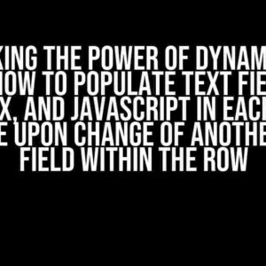 Unlocking the Power of Dynamic Text Fields: How to Populate Text Field using PHP, AJAX, and JavaScript in Each Row of a Table upon Change of Another Text Field within the Row